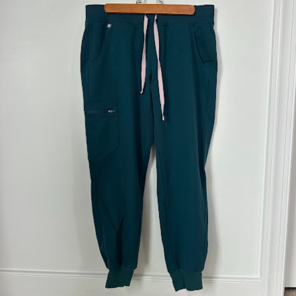 Figs Zamora Jogger Scrub Pant Caribbean Blue Medium Petite